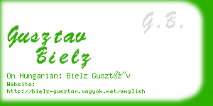 gusztav bielz business card